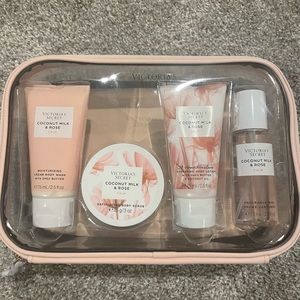 Victoria's Secret Natural BODY CARE COCONUT MILK & ROSE Calm 4 pc Str Kit $50